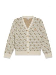 Guess Kardigan L6RR12 Z3OE2 Beżowy Regular Fit. Brązowe swetry dla dziewczynek Guess, z aplikacjami, z syntetyku, bez kołnierzyka, bez ramiączek, bez kaptura. Za 239.99 zł.