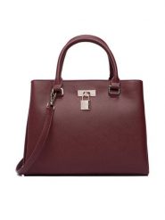 Nine West Torebka CEO-TRUE GRACE-LDA9866 Bordowy. Czerwone torebki do ręki damskie Nine West, bez wzorów, ze skóry, bez dodatków. Za 299.99 zł.
