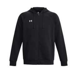 Bluza Rozpinana Męska Polar Rival. Czarne bluzy męskie Under Armour, l, bez wzorów, z bawełny, z kapturem. Za 261.95 zł.