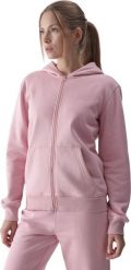 Bluza damska 4F F1467 jasny róż 4FWMM00TSWSF1467 56S M. Czerwone bluzy damskie 4f, m, bez wzorów, bez kaptura. Za 142.38 zł.