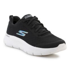 Buty Skechers Go Walk Flex - Viva 124831-BKW czarne. Czarne obuwie sportowe damskie bez wzorów, z gumy, trekkingowe. Za 435.61 zł.