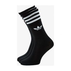 Adidas Skarpety Solid Crew Sock , czarny, rozmiar L. Czarne skarpety damskie Adidas, bez wzorów, z bawełny. Za 59.99 zł.