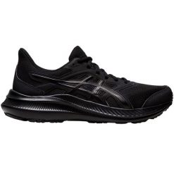 Buty do biegania Asics Jolt 4 1012B421 001 czarne. Czarne obuwie sportowe damskie bez wzorów, z materiału, do biegania. Za 408.30 zł.
