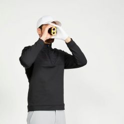 Kurtka do golfa męska Inesis CW500. Czarne kurtki sportowe męskie INESIS, m, bez wzorów, z elastanu, na golfa. Za 149.99 zł.