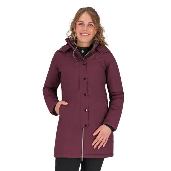 Parka dla kobiet QHP Maelynn. Czerwone kurtki damskie QHP, na zimę, bez wzorów, bez kaptura. Za 515.50 zł.