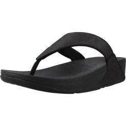 Sandały FITFLOP LULU SHIMMERGLITZ Czarny. Czarne sandały damskie FIT FLOP, bez wzorów, z tkaniny, bez obcasa, bez zapięcia. Za 296.99 zł.