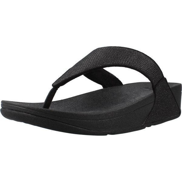 Sandały FITFLOP LULU SHIMMERGLITZ Czarny. Czarne sandały damskie FIT FLOP, bez wzorów, z tkaniny, bez obcasa, bez zapięcia. Za 297.99 zł.