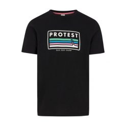 Koszulka Protest Barn. Czarne koszulki sportowe męskie Protest, m, bez wzorów, bez kołnierzyka, bez ramiączek, trekkingowe. Za 139.99 zł.