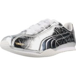 Buty PUMA YELLOW 40704301 Srebrny. Szare obuwie sportowe damskie Puma, bez wzorów, ze skóry, na fitness i siłownię. Za 392.99 zł.