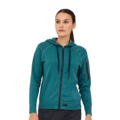 Bluza damska wełniana z kapturem Brubeck OUTDOOR MERINO. Zielone bluzy sportowe damskie Brubeck, l, bez wzorów, z elastanu, z kapturem, outdoorowe. Za 399.00 zł.