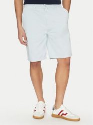 Guess Jeans Szorty materiałowe M5GD44 WGCV1 Błękitny Regular Fit. Niebieskie szorty męskie Guess Jeans, m, z aplikacjami, z bawełny. Za 179.99 zł.