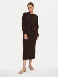 Max Mara Leisure Sukienka dzianinowa Scrivia 24263260 Brązowy Regular Fit. Brązowe sukienki damskie Max Mara Leisure, s, bez wzorów, z dzianiny, bez kołnierzyka, bez ramiączek. Za 1,279.00 zł.