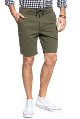 SPODENKI LEE DRAWSTRING SHORT IVY GREEN L73ULV06 112120802. Zielone szorty męskie Lee, l, bez wzorów, z materiału. W wyprzedaży za 79.99 zł.