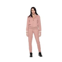 Bluza z zamek błyskawiczny na co dzień na siłownię. Brązowe bluzy damskie LEONE 1947 APPAREL, bez wzorów, z dresówki, bez kaptura. Za 522.04 zł.
