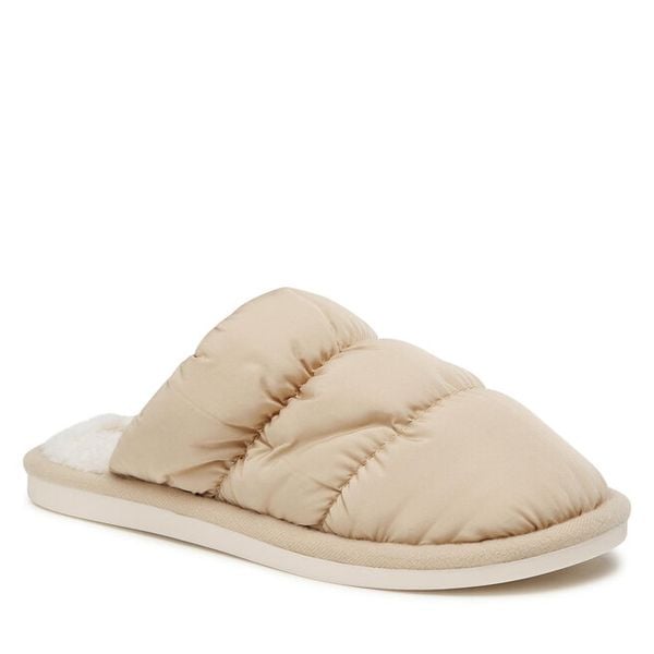 Kapcie Home & Relax. Brązowe kapcie damskie Home & Relax, bez wzorów. Za 41.99 zł.