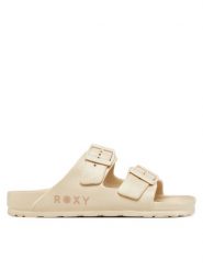 Roxy Klapki Kattie ARJL101228 Beżowy. Brązowe klapki damskie Roxy, bez wzorów, z syntetyku, bez obcasa. Za 109.99 zł.