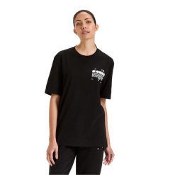 Koszulka DIADORA T-SHIRT SS MANIFESTO. Czarne t-shirty męskie Diadora, l, bez wzorów, bez kołnierzyka. Za 64.99 zł.