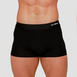 Bokserki męskie regular czarne Soft 2Pack. Czarne bokserki męskie GYMBEAM, m, bez wzorów, z elastanu. Za 66.90 zł.