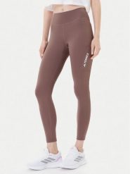 Adidas Legginsy Terrex Multi JM0422 Brązowy Slim Fit. Brązowe legginsy damskie Adidas, bez wzorów, z syntetyku. Za 249.99 zł.