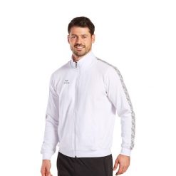 Kurtka dresowa Erima Essential Team. Białe kurtki sportowe męskie Erima, l, bez wzorów, z dresówki, do piłki ręcznej. W wyprzedaży za 242.00 zł.