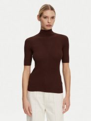 Kontatto Sweter 3M0530C Brązowy Regular Fit. Brązowe swetry damskie Kontatto, m, bez wzorów, z wiskozy, bez kołnierzyka, bez ramiączek, bez kaptura. Za 179.99 zł.