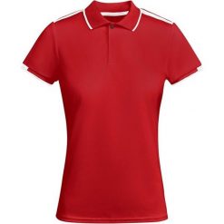 Damska Sportowa Koszulka Polo Tamil Z Krótkim Rękawem. Białe koszulki sportowe damskie ROLY, xl, bez wzorów, bez kołnierzyka, bez ramiączek. Za 58.99 zł.