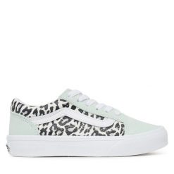 Tenisówki Vans. Zielone trampki i tenisówki dziewczęce Vans, bez wzorów, bez zapięcia. Za 199.99 zł.