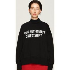 Bluza oversize z nadrukiem - Czarny. Bluzy damskie marki Sinsay. W wyprzedaży za 39.99 zł.