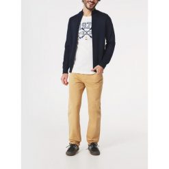 Sweter Męski TBS Axelegil. Niebieskie swetry przez głowę męskie TBS, m, bez wzorów, z bawełny, bez kołnierzyka. Za 369.00 zł.