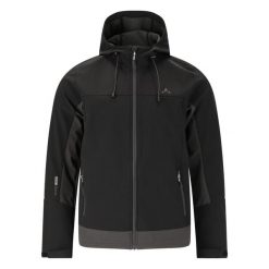 Kurtka wodoodporna Whistler Ryder W-Pro 8000. Czarne kurtki męskie Whistler, bez wzorów, z softshellu, sportowe, bez kaptura. Za 337.00 zł.