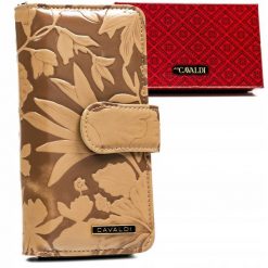 Portfel damski 4U Cavaldi PX34-DSF brązowy. Brązowe portfele damskie 4U Cavaldi, bez wzorów, ze skóry. Za 64.00 zł.