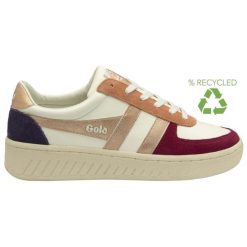 Sznurowane trampki damskie Gola Quadrant. Białe trampki i tenisówki damskie Gola, bez wzorów, z materiału, klasyczne, bez zapięcia. Za 468.50 zł.