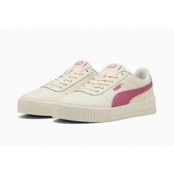 Buty damskie Puma Carina L Sneakersy na co dzień. Białe obuwie sportowe damskie Puma, bez wzorów, z jeansu, tenisowe. Za 149.60 zł.