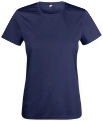 Clique Basic Active-T Women koszulka 100% poliester - dark navy. Niebieskie koszulki sportowe damskie CLIQUE, l, bez wzorów, z dzianiny, bez kołnierzyka, bez ramiączek. Za 103.67 zł.