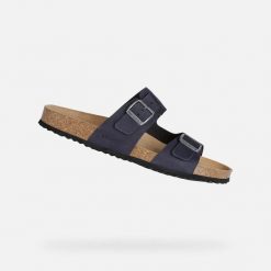 Sandały Geox Ghita. Brązowe sandały męskie Geox, bez zapięcia. Za 341.50 zł.