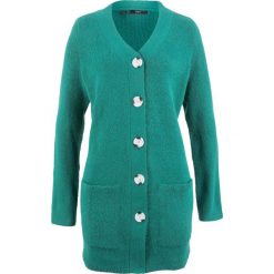 Sweter rozpinany, długi rękaw bonprix dymny szmaragdowy. Kardigany damskie marki bonprix. Za 89.99 zł.