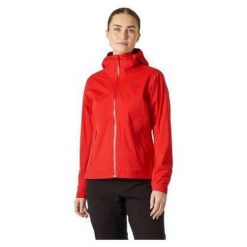 Damska kurtka wodoodporna Helly Hansen Momentum 3L Stretch. Czerwone kurtki damskie Helly Hansen, l, bez wzorów, bez kaptura. Za 802.99 zł.