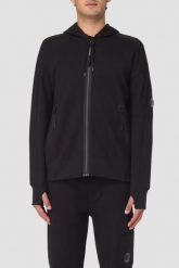 C.P. COMPANY Czarna męska bluza Hooded Open, Rozmiar M. Czarne bluzy męskie C.P. Company, l, bez wzorów, z kapturem. W wyprzedaży za 817.99 zł.