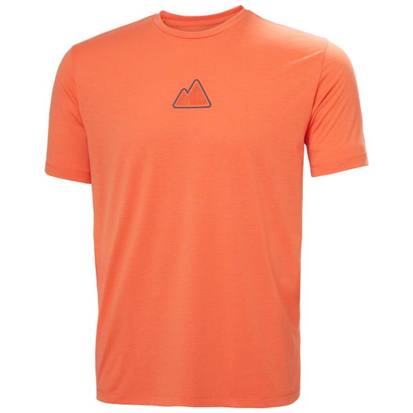 Koszulka Helly Hansen Skog graphic. Brązowe koszulki sportowe męskie Helly Hansen, bez wzorów, bez kołnierzyka, bez ramiączek, trekkingowe. Za 231.00 zł.