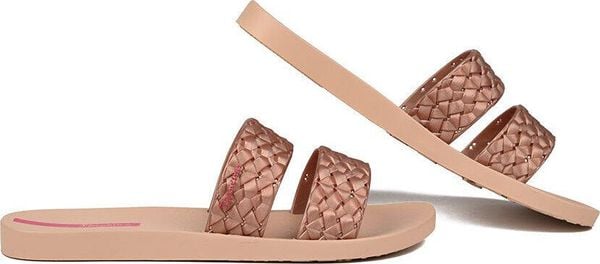 Klapki basenowe damskie Ipanema Renda II Fem. Brązowe klapki damskie Ipanema, bez wzorów, wakacyjne, bez obcasa. Za 139.99 zł.