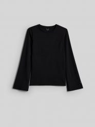 4F Longsleeve slim damski - czarny L. Czarne t-shirty damskie 4f, l, bez wzorów, z dzianiny, klasyczne, bez kołnierzyka. Za 99.99 zł.
