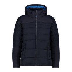 Kurtka z kapturem CMP Feel Warm Flock. Niebieskie kurtki męskie CMP, na zimę, l, bez wzorów, z materiału, eleganckie, z kapturem. Za 616.55 zł.