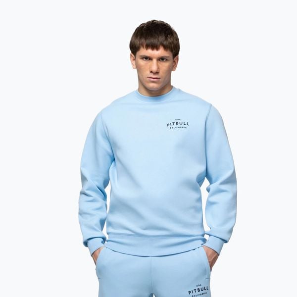 Bluza męska Pitbull Sampson Crewneck Sweatshirt. Niebieskie bluzy męskie PITBULL, m, bez wzorów, z bawełny, bez kaptura. Za 239.99 zł.