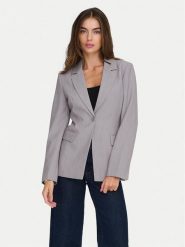 ONLY Marynarka Raven 15357457 Szary Slim Fit. Szare żakiety damskie Only, bez wzorów, z syntetyku. Za 229.99 zł.