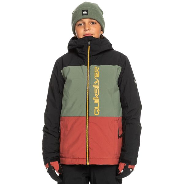 Kurtka narciarska dla dzieci Quiksilver Side Hit. Czarne buty zimowe chłopięce Quiksilver, na zimę, bez wzorów, bez kaptura. Za 448.60 zł.