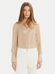 Marella Koszula Sedile 2513111011 Złoty Regular Fit. Żółte bluzki damskie Marella, bez wzorów, z wiskozy, bez kołnierzyka, bez ramiączek. Za 689.99 zł.