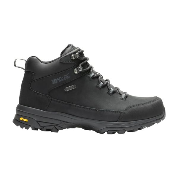 Męskie skórzane buty trekkingowe Burrell. Brązowe trekkingi męskie Regatta, trekkingowe. Za 468.00 zł.