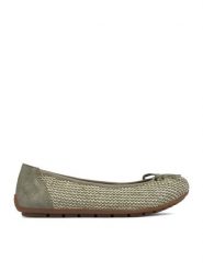 Rieker Baleriny CEO-43850-52 Zielony. Zielone baleriny damskie Rieker, bez wzorów, z materiału, bez obcasa. Za 289.99 zł.