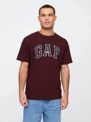 T-SHIRT MĘSKI KOSZULKA 1 BAWEŁNA GAP ATHLETIC BORDOWY. Czerwone koszulki sportowe męskie GAP, m, bez wzorów, z bawełny, bez kołnierzyka, bez ramiączek, na fitness i siłownię. Za 185.93 zł.