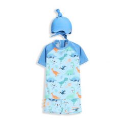 Kombinezon do pływania dla dzieci Lemon Explore WL5 UPF +50. Niebieskie kąpielówki dla chłopców LEMON explore, bez wzorów, z elastanu. Za 129.90 zł.